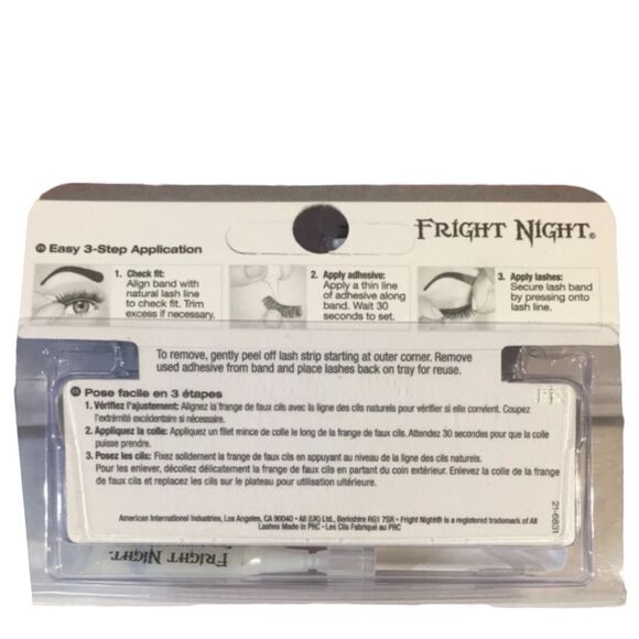 Fright Night by Ardell Bat Those Lashes False Eyelashes #502 Black - Picture 2 of 2